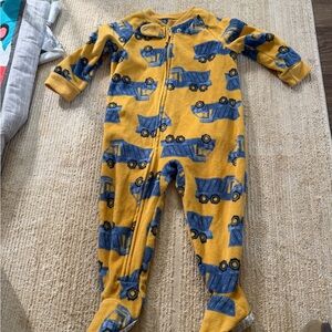 Carter's Yellow and Blue Truck Print Footie
